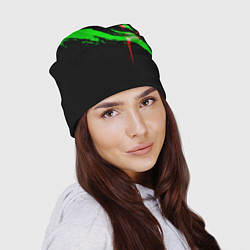 Шапка Color black green red, цвет: 3D-принт — фото 2