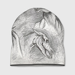 Шапка Черепа лошадей - эскиз, цвет: 3D-принт