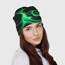 Шапка Color green smoke, цвет: 3D-принт — фото 2