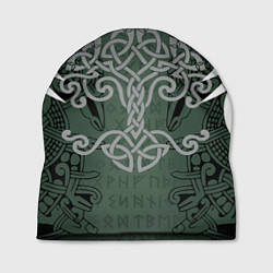 Шапка Древние руны и древо жизни с крыльями, цвет: 3D-принт