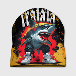 Шапка Тралалера Тралала брейнрот мем - Акула в кроссовка, цвет: 3D-принт
