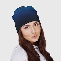 Шапка Из голубого в чёрный градиент с точками, цвет: 3D-принт — фото 2