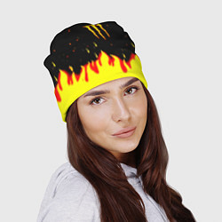 Шапка Monster energy fire steel, цвет: 3D-принт — фото 2