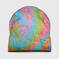 Шапка Абстракция - multicolored curves