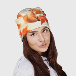 Шапка Лиса под осенними листьями, цвет: 3D-принт — фото 2
