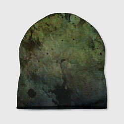 Шапка Абстракция - green stained board, цвет: 3D-принт