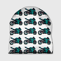 Шапка Motorbike light blue, цвет: 3D-принт