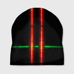 Шапка Color black green red lines, цвет: 3D-принт