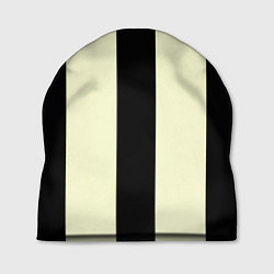 Шапка Color black beige line