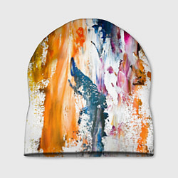 Шапка Разноцветные мазки кисти на палитре художника, цвет: 3D-принт