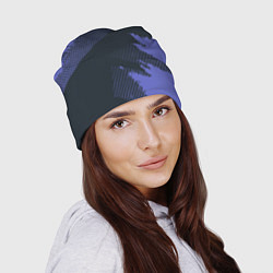 Шапка Абстрактная текстура в синем, цвет: 3D-принт — фото 2