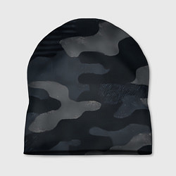 Шапка Текстура - камуфляжная синяя ткань, цвет: 3D-принт