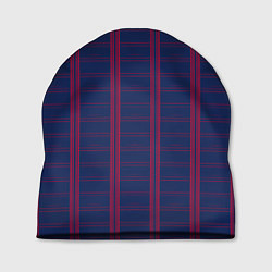 Шапка Color blue cage pink stripes