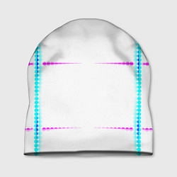 Шапка Color white blue pink stripes