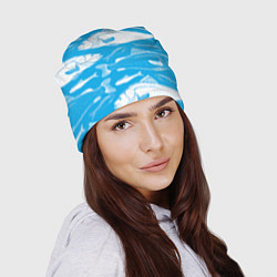 Шапка Рыбы в голубой воде, цвет: 3D-принт — фото 2