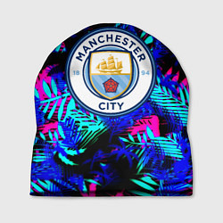 Шапка Манчестер сити неоновые тропики, цвет: 3D-принт