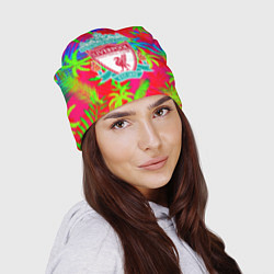 Шапка Liverpool тропический неон, цвет: 3D-принт — фото 2