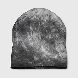 Шапка Абстракция - black and white metal scuffs, цвет: 3D-принт