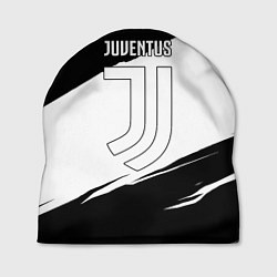 Шапка Ювентус черно белые полосы, цвет: 3D-принт