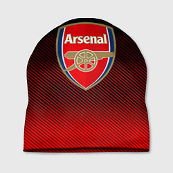 Шапка Arsenal текстура полосы красные, цвет: 3D-принт