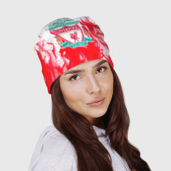 Шапка Liverpool розовый огонь, цвет: 3D-принт — фото 2