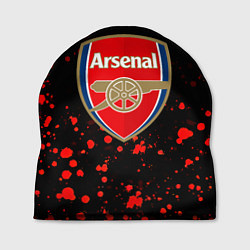 Шапка Арсенал красные краски всплеск, цвет: 3D-принт