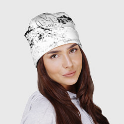 Шапка Borussia черно белые краски, цвет: 3D-принт — фото 2