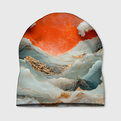 Шапка Японский пейзаж абстракция, цвет: 3D-принт