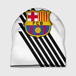 Шапка Barcelona черно белые полосы