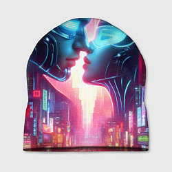 Шапка Cyber neon kiss - ai art fantasy