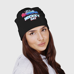 Шапка Hockey day, цвет: 3D-принт — фото 2