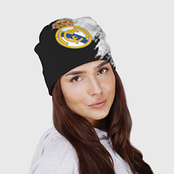 Шапка Real Madrid текстура штрихи, цвет: 3D-принт — фото 2
