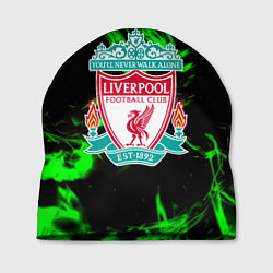 Шапка Liverpool зеленый огонь текстура