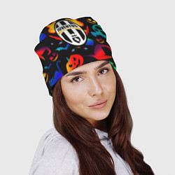 Шапка Juventus хэллоуин неон, цвет: 3D-принт — фото 2