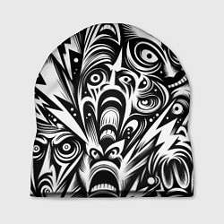 Шапка Lightnings and faces - ai art fantasy