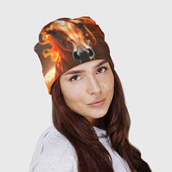 Шапка Портрет огненной лошади, цвет: 3D-принт — фото 2