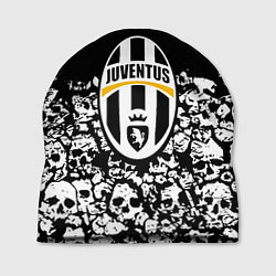 Шапка Ювентус черно белые черепа, цвет: 3D-принт