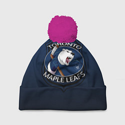 Шапка c помпоном Toronto Maple Leafs