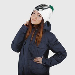 Шапка с помпоном Диджей, цвет: 3D-зеленый — фото 2