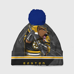 Шапка с помпоном Boston Bruins, цвет: 3D-тёмно-синий