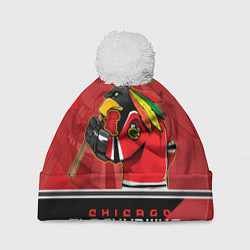 Шапка c помпоном Chicago Blackhawks