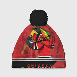 Шапка c помпоном Chicago Blackhawks