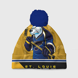 Шапка c помпоном St. Louis Blues