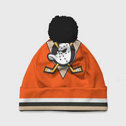 Шапка с помпоном Anaheim Ducks, цвет: 3D-черный