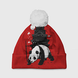 Шапка с помпоном Panda Warrior, цвет: 3D-белый