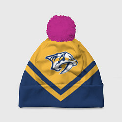 Шапка с помпоном NHL: Nashville Predators, цвет: 3D-малиновый