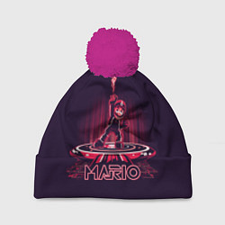 Шапка с помпоном Mario Tron, цвет: 3D-малиновый
