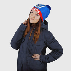 Шапка с помпоном Russia: from 87, цвет: 3D-тёмно-синий — фото 2
