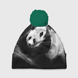 Шапка с помпоном Молочная панда, цвет: 3D-зеленый