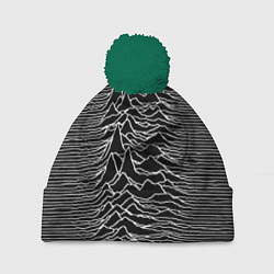 Шапка с помпоном Joy Division: Unknown Pleasures, цвет: 3D-зеленый